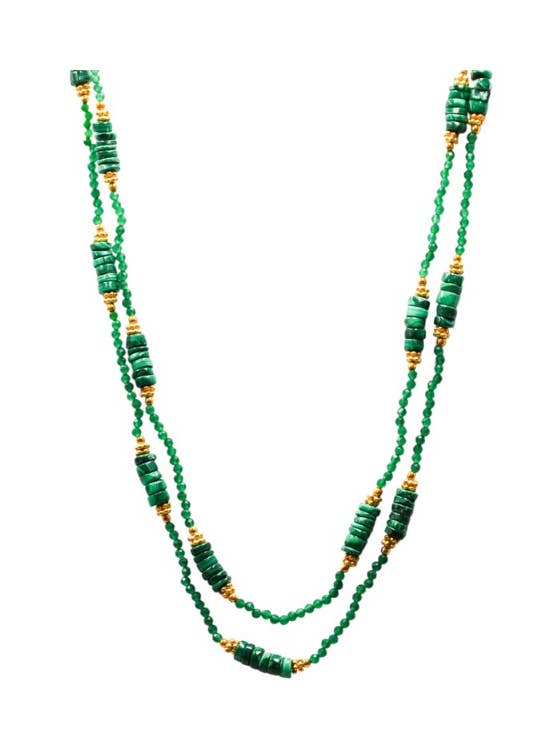 NAMATA MALACHITE NECKLACE for wholesale by DIAPERIS
