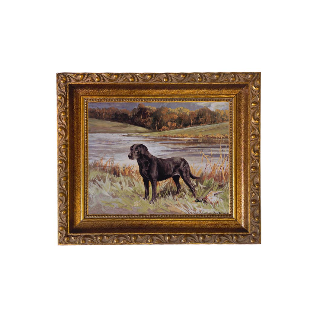 Madison Bay Co. - Historical Home Decor Reproductions - Wholesale Art Print - Labrador Retriever with Duck Framed Painting Print on Canvas6