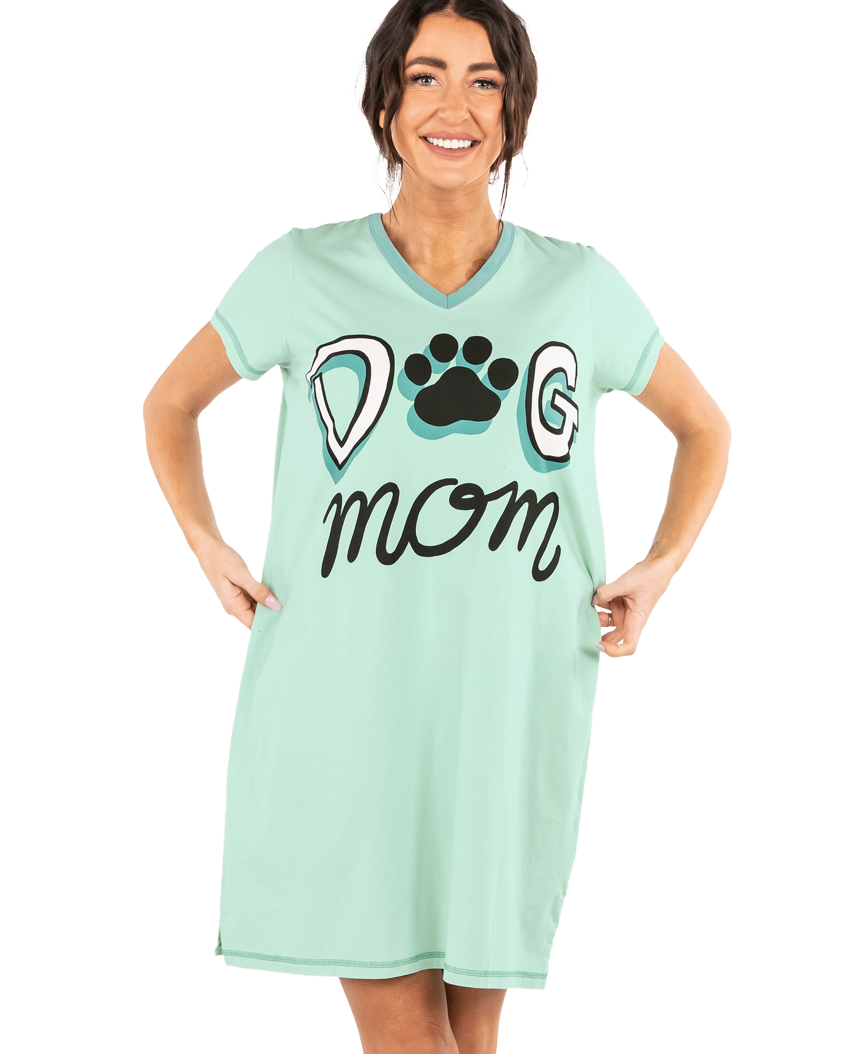 Lazy One - Wholesale Nightshirt - Women's - Dog Mom V-Neck Nightshirt2