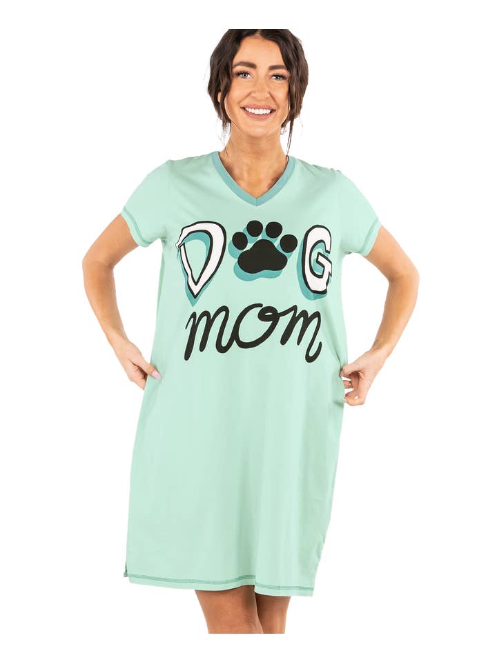 Lazy One - Wholesale Nightshirt - Women's - Dog Mom V-Neck Nightshirt2