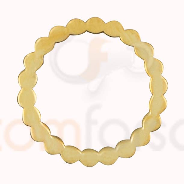 Connettore a onde tonde 15 mm in argento 925 per la vendita all'ingrosso da parte di COM FORSA SL