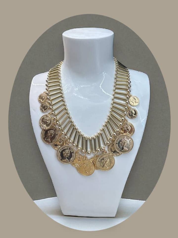 Coins Statment Necklaces(903886) for wholesale by Sunshine Fashion Accessories