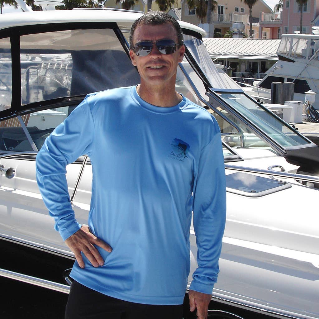 Light Blue "Sailfish" UPF 50 Performance Ultra Comfort Shirt for wholesale on Faire1