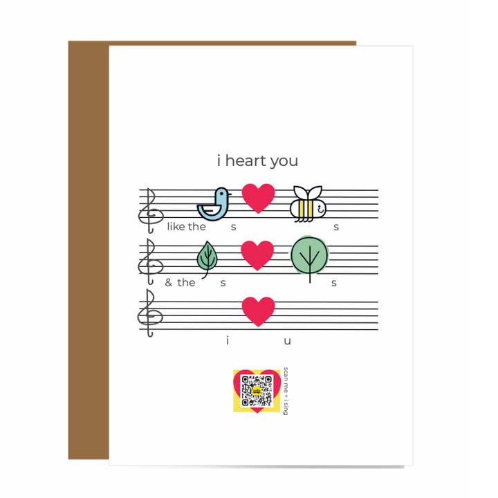 Heart You Sheet Music - Singing Card QR Code Card for wholesale by Smile Songs