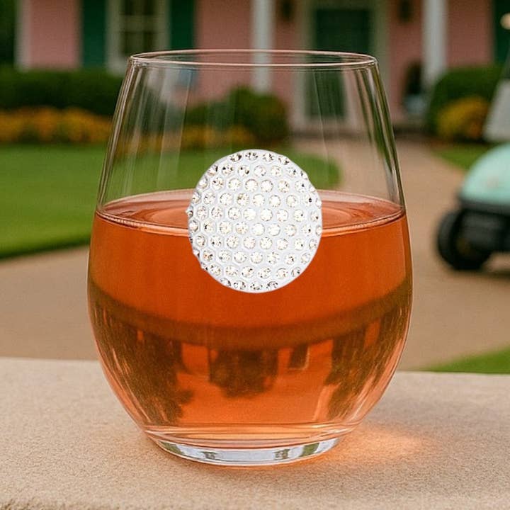 The Queens' Jewels® - Vente Verres à vin - Verre à vin sans pied avec boule de golf0