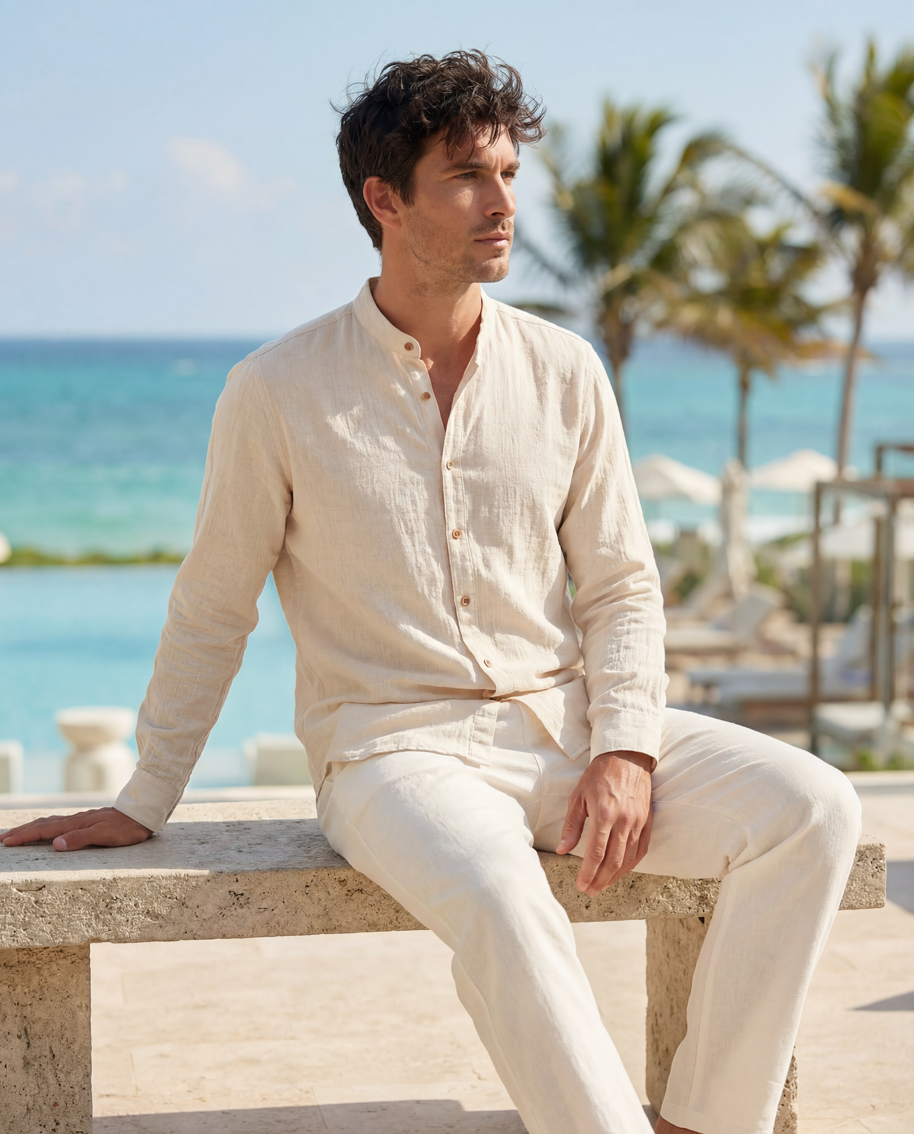 Cotton Natural - Wholesale Buttoned-down shirt – Men's - Luigi Shirt7