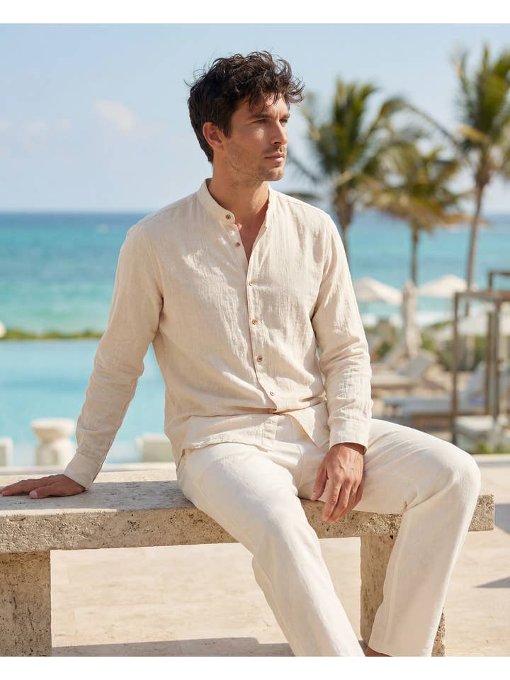 Cotton Natural - Wholesale Buttoned-down shirt – Men's - Luigi Shirt7