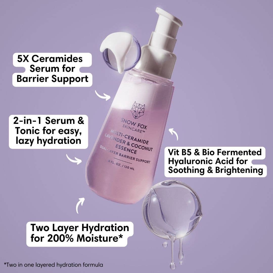 Snow Fox Skincare – Großhandel Gesichtsserum/-konzentrat – Multi-Ceramid-Lavendel- und Kokosnussessenz2