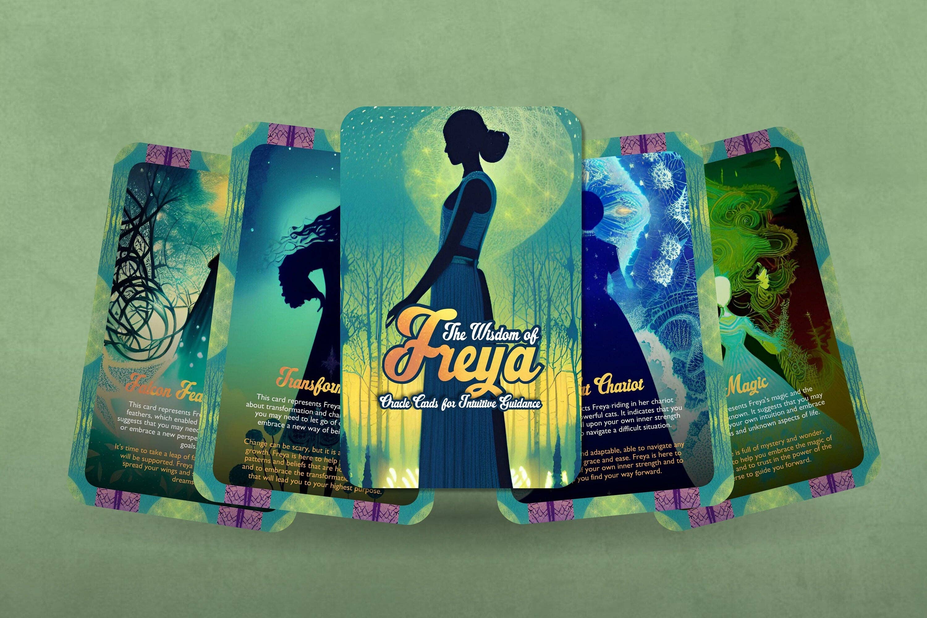 Ibiza Tarot USA - Venta al por mayor Cartas del tarot - La Sabiduría de Freya - Cartas Oráculo para Guía Intuitiva10