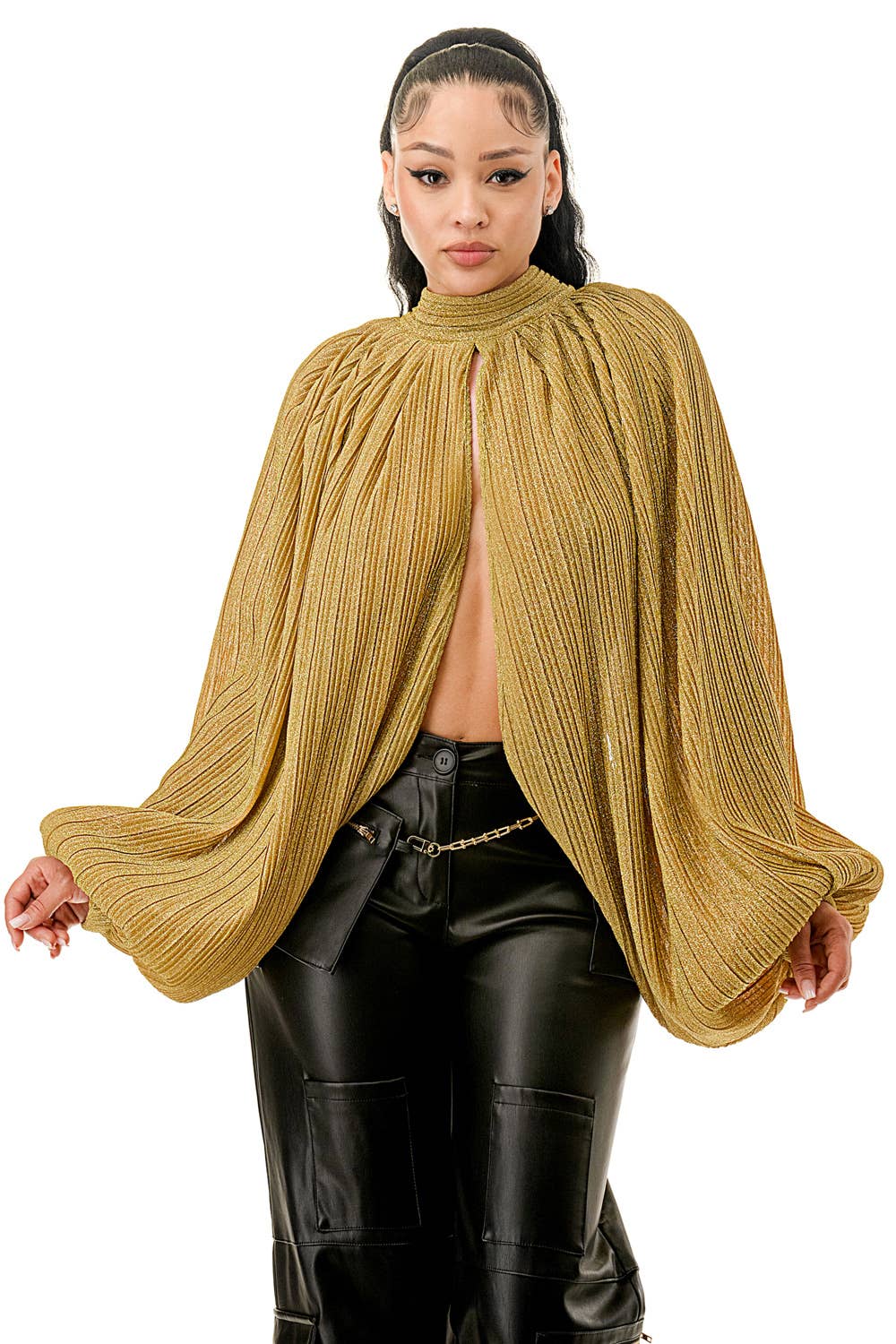 Ariel USA - Wholesale Blouse - Women's - Voluminous Balloon Sleeve Blouse0