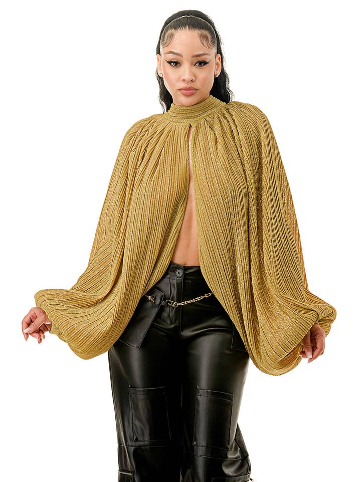 Ariel USA - Wholesale Blouse - Women's - Voluminous Balloon Sleeve Blouse