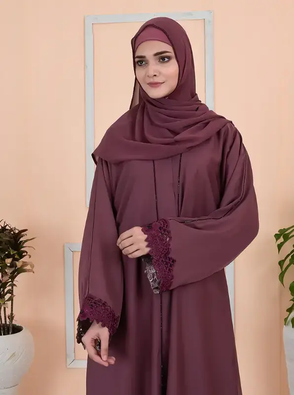 Multi Colored Cybele Cut Work Abaya for wholesale on Faire3