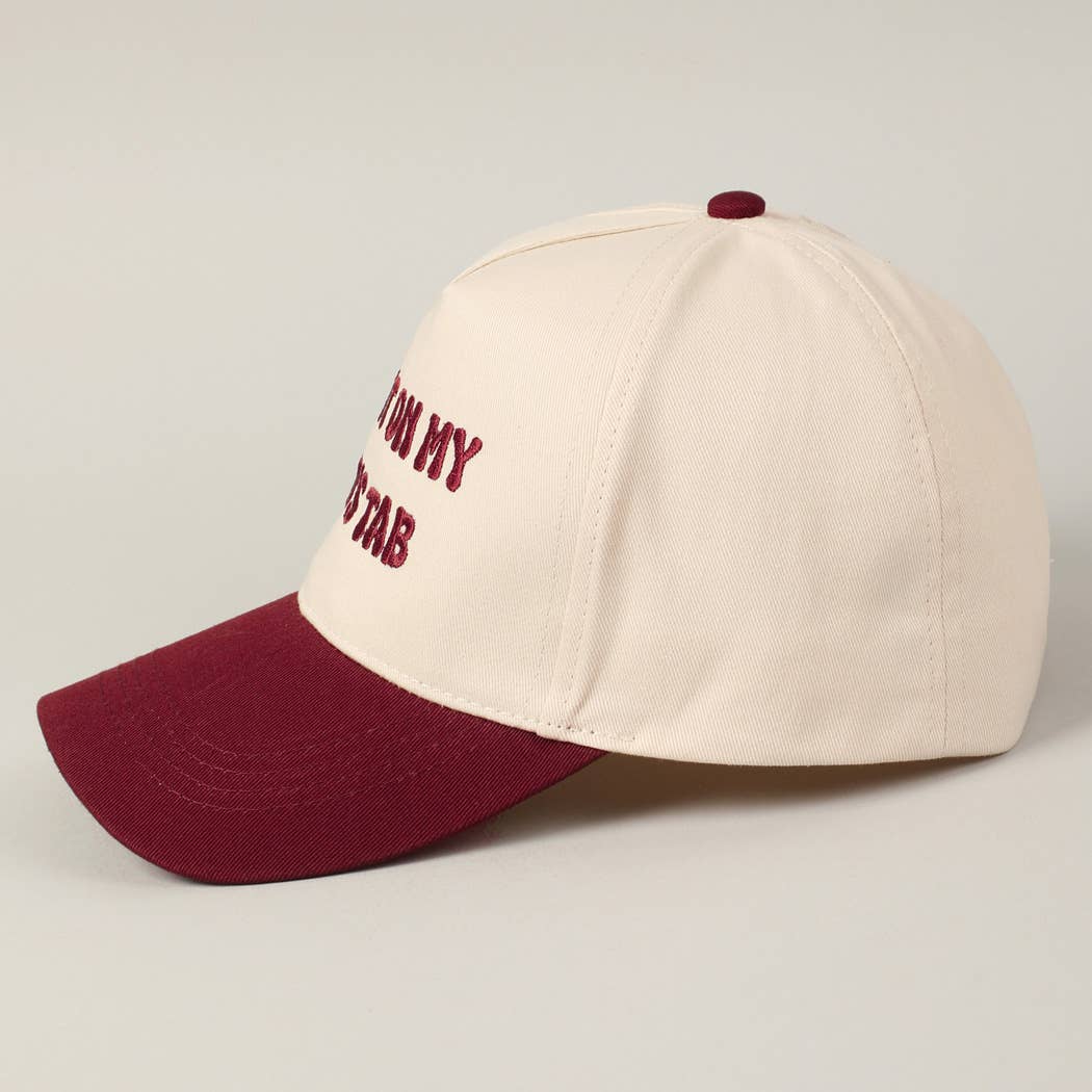 Fashion City - Wholesale Baseball Cap - Unisex - Put It On My Dad's Tab Embroidery Two-Tone Hat17