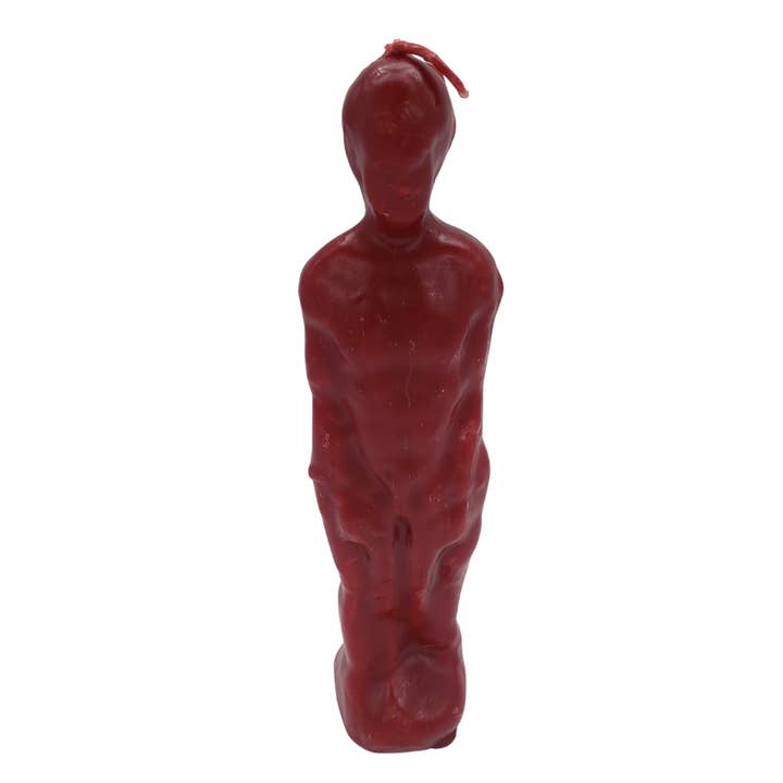 MALE FIGURE CANDLE RED 8" / CANDELA HOMBRE ROJO for wholesale by Botanica Luz Del Dia Inc