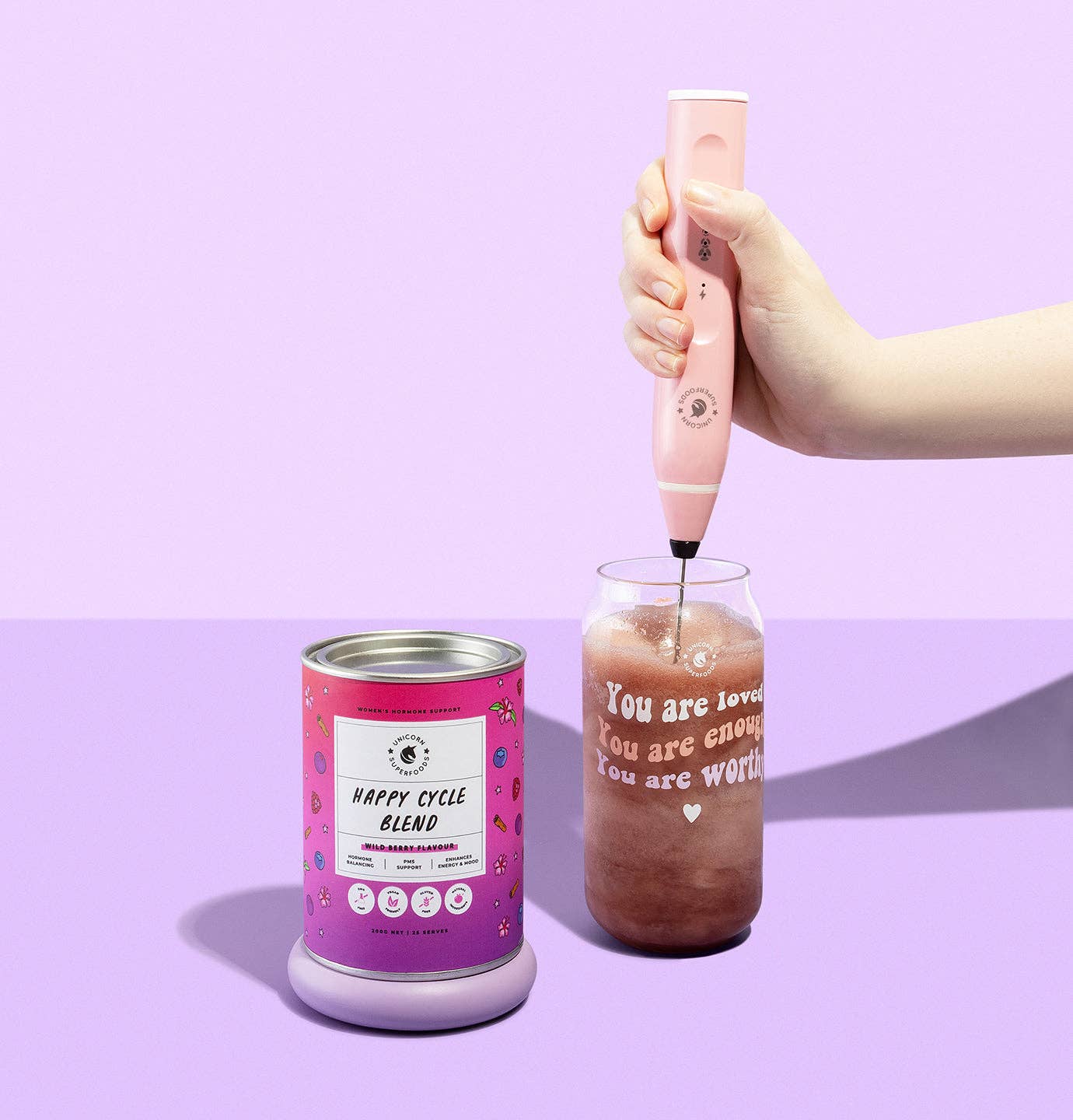 Unicorn Superfoods - Wholesale Drinking Glass/Cup - Self Love Tumbler2