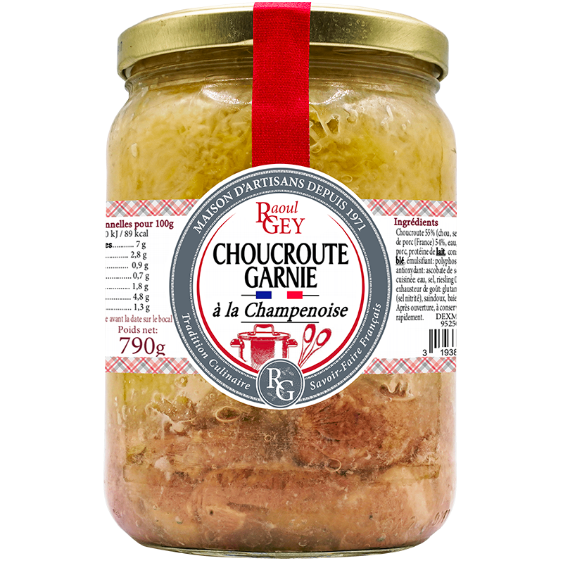 Maison RGEY - Wholesale Pickled Vegetables - Sauerkraut Garnished with Pure Pork 85cl - Raoul Gey - 513320