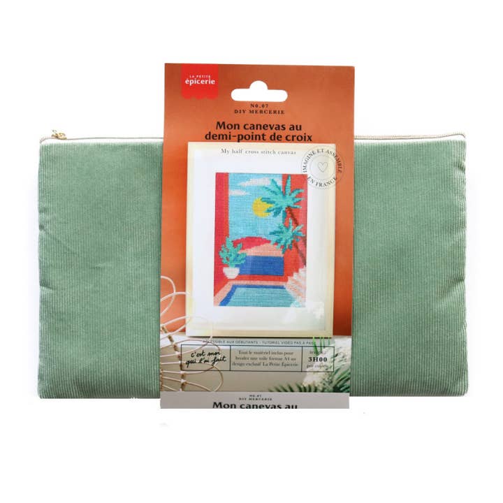 MKMI kit - My Half-Cross Stitch Canvas for wholesale by La Petite Épicerie