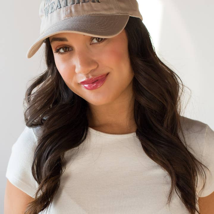 Panache Apparel Co. - Wholesale Baseball Cap - Women's - Tan & Gray Whiskey Weather Baseball Hat