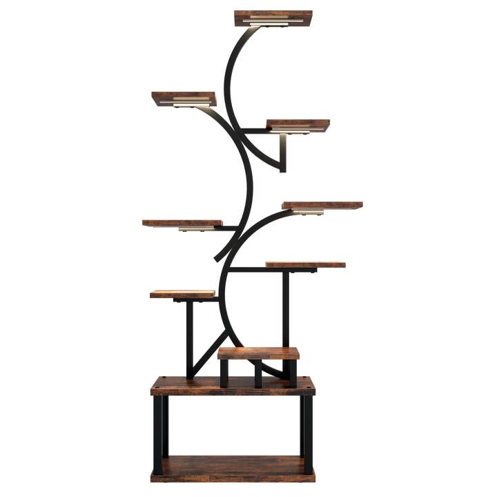 39F Inc. – Großhandel Blumentopfständer – Pflanzenständer innen 8/9/10-stufig mit 5 Pflanzenlampen22