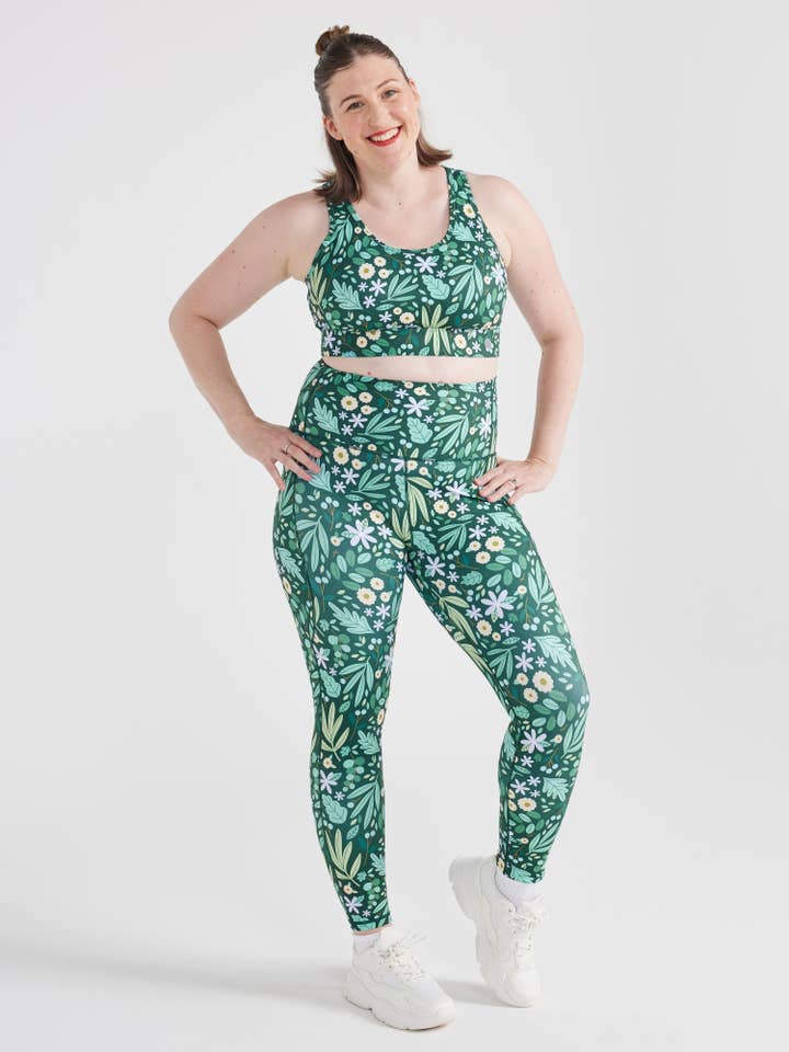 Leaves & Blooms Everyday Leggings - 7/8-längd för wholesale av Mama Movement