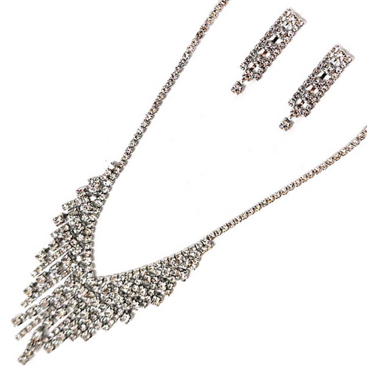 BRUIDSSIERADENSET MET STRASS, PNE 1061 voor wholesale door JOIA ACCESSORIES