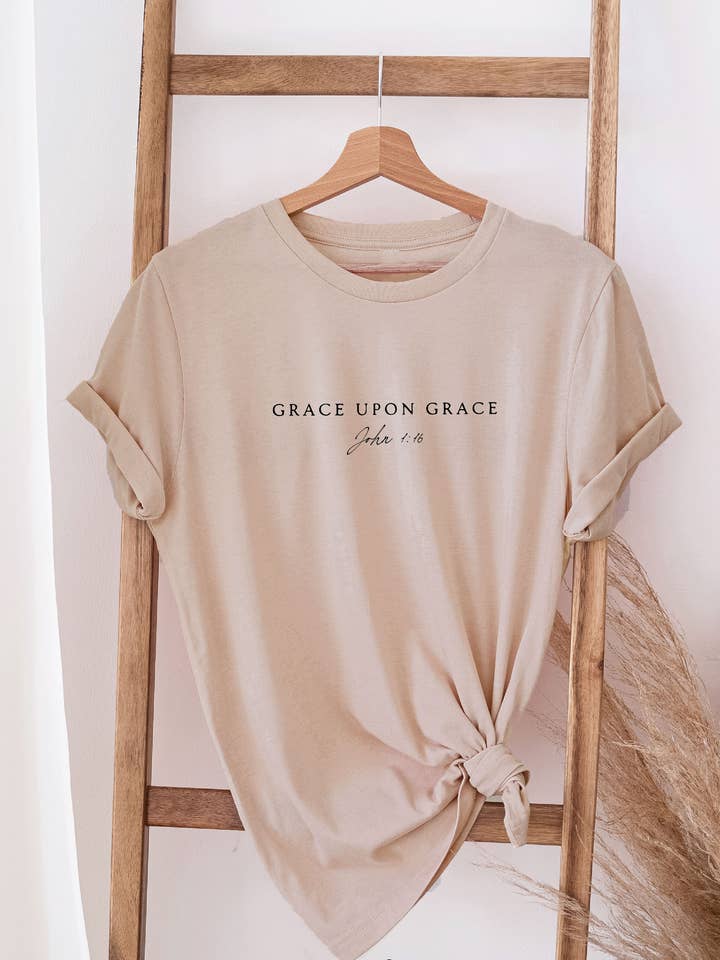 OAT COLLECTIVE - Wholesale Screen Printed T-Shirt - Women's - GRACE UPON GRACE Graphic T-Shirt