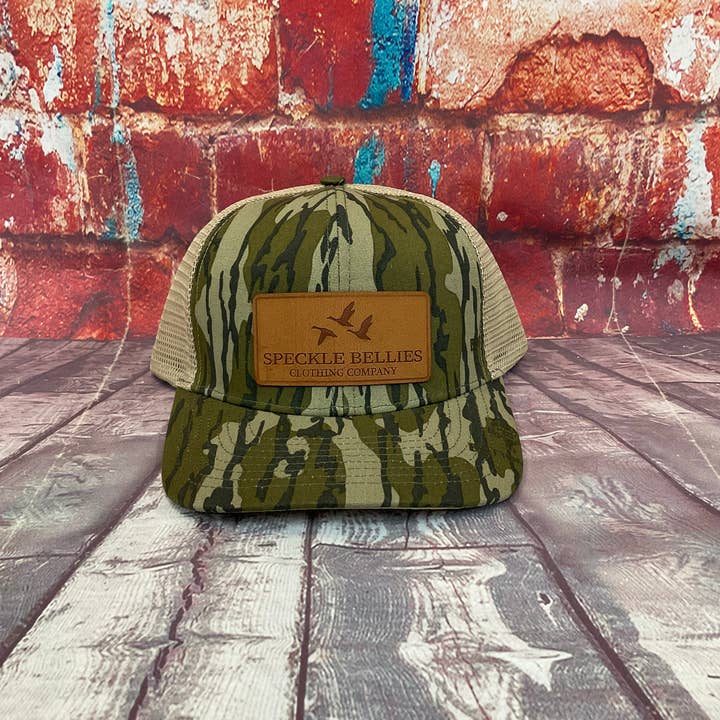 Speckle Bellies Clothing Company - Wholesale Trucker Hat - Unisex - SBCC 3 Geese Leather Patches