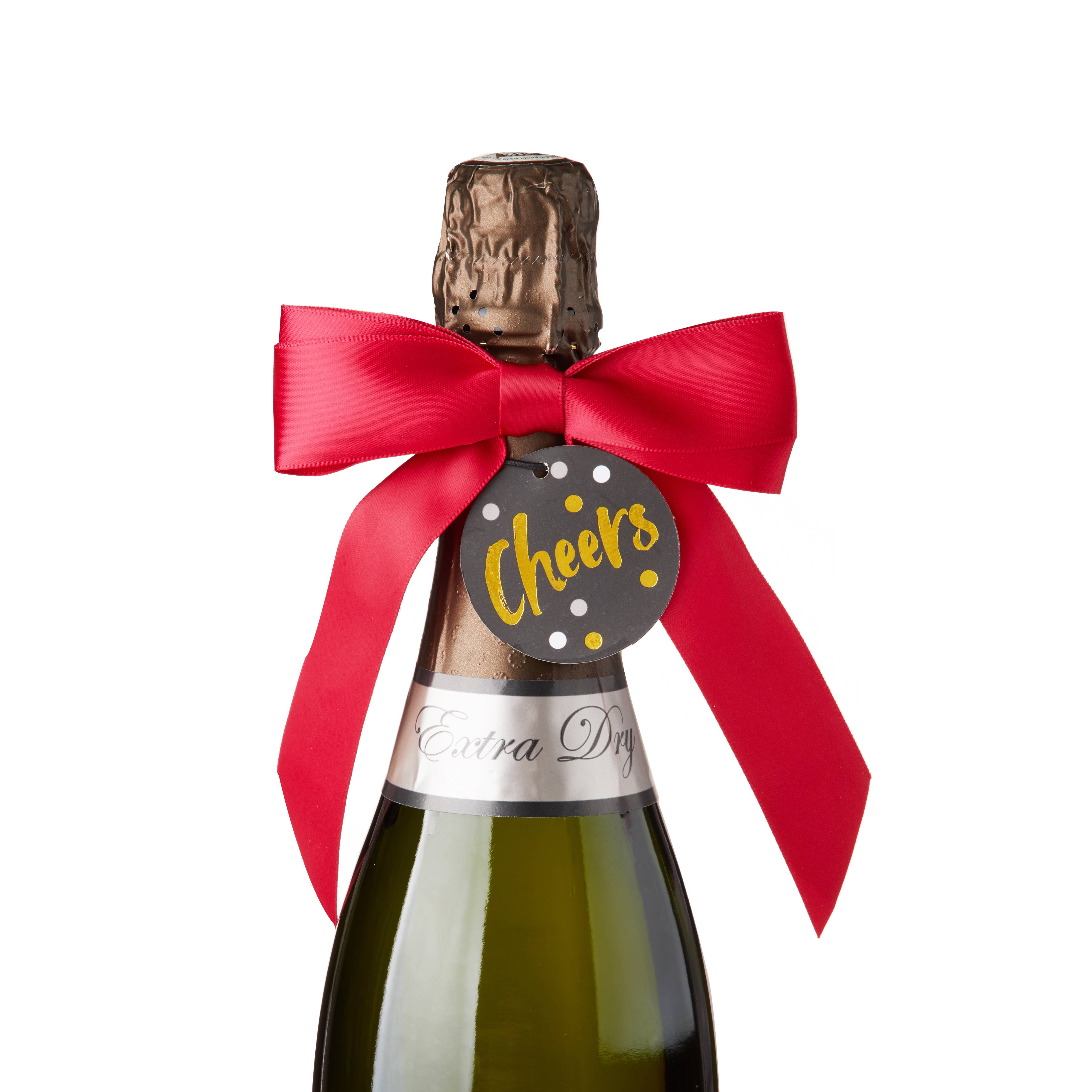 Cakewalk - Wholesale Gift Tag - Red Satin Bottle Bow Gift Tag1