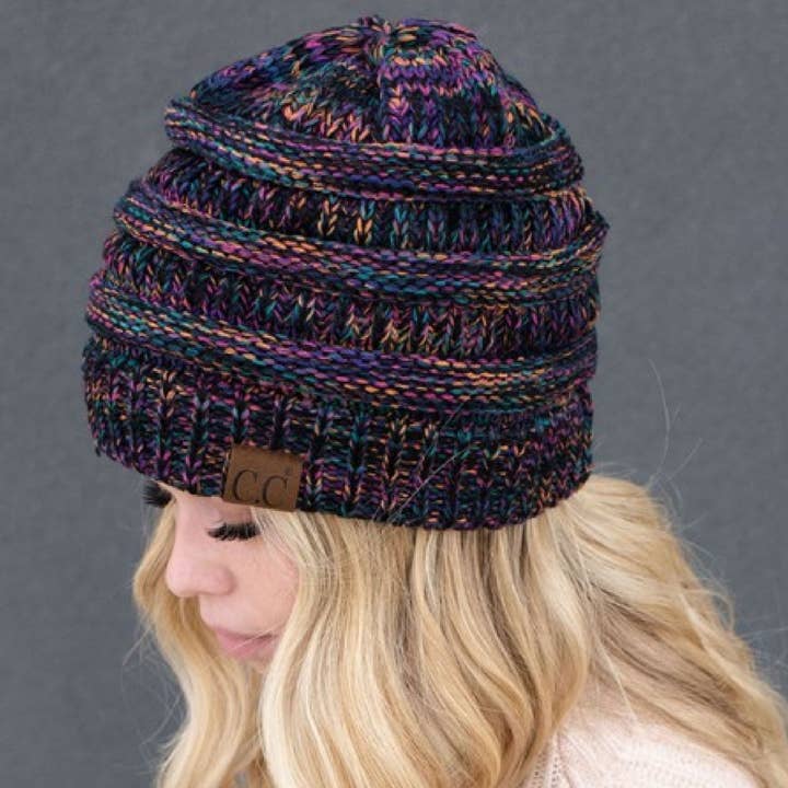 Truly Contagious - Wholesale Beanie - Women's - CC Crafted Multi Color Beanie 4-Tone ( YJ-816 )
