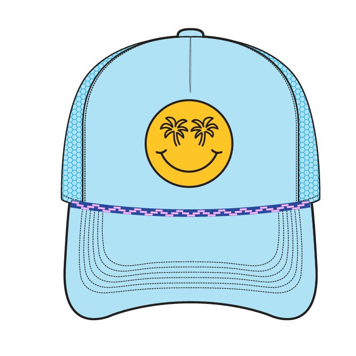 Smiley Foam Trucker for wholesale by Coast Hippie