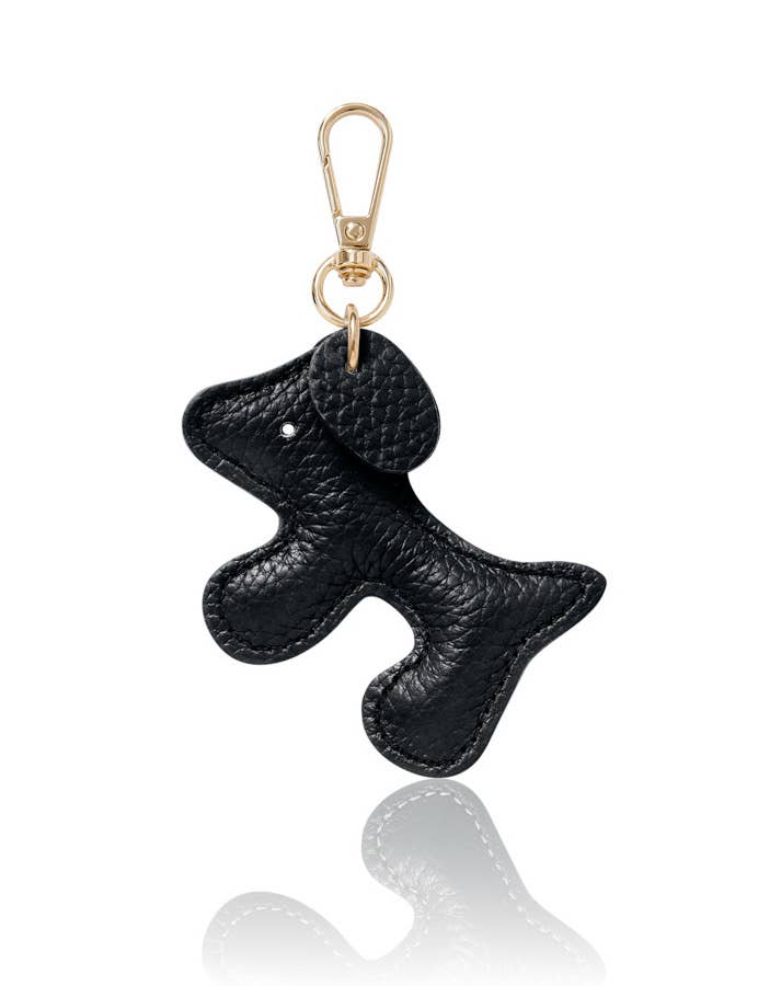 MONTTE DI JINNE - Venta al por mayor Llavero - Mujer - Llavero de bolso con forma de perro de cuero italiano hecho a mano.16