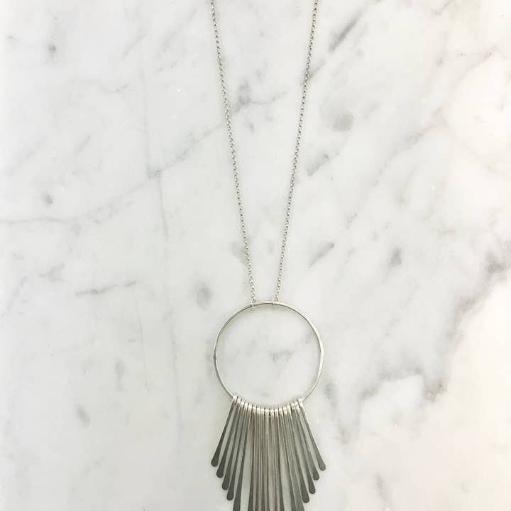 Diana O’Connor Designs - Wholesale Pendant/Charm Necklace - Large Silver Radiant Ray Necklace1