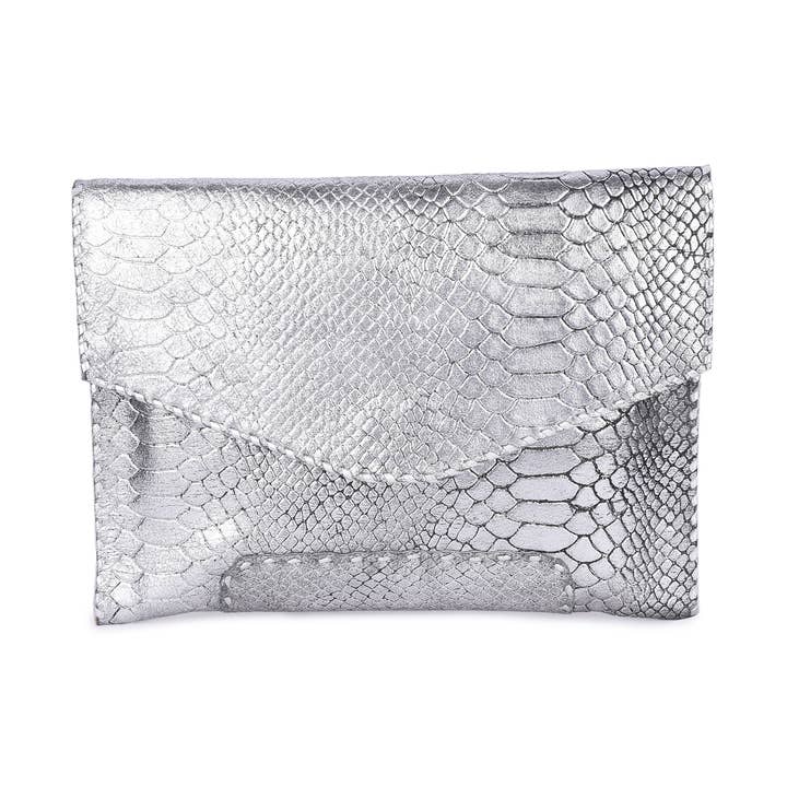 Diana Clutch - Leder mit Krokoprägung für den Großhandel von STUDIO CALEIDOSCOPE