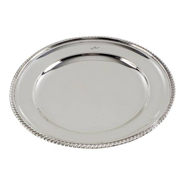 Set/8 Connaught Hotel Gadroon 10" Chargers for wholesale by Corbell Silver