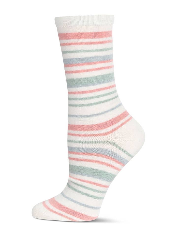 Infinity Classics International Inc. - Wholesale Socks - Women's - Women's Striped Cashmere Crew Socks