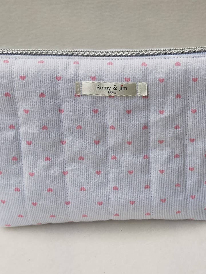 Pink Hearts Toiletry Bag for wholesale by Romy & Jim