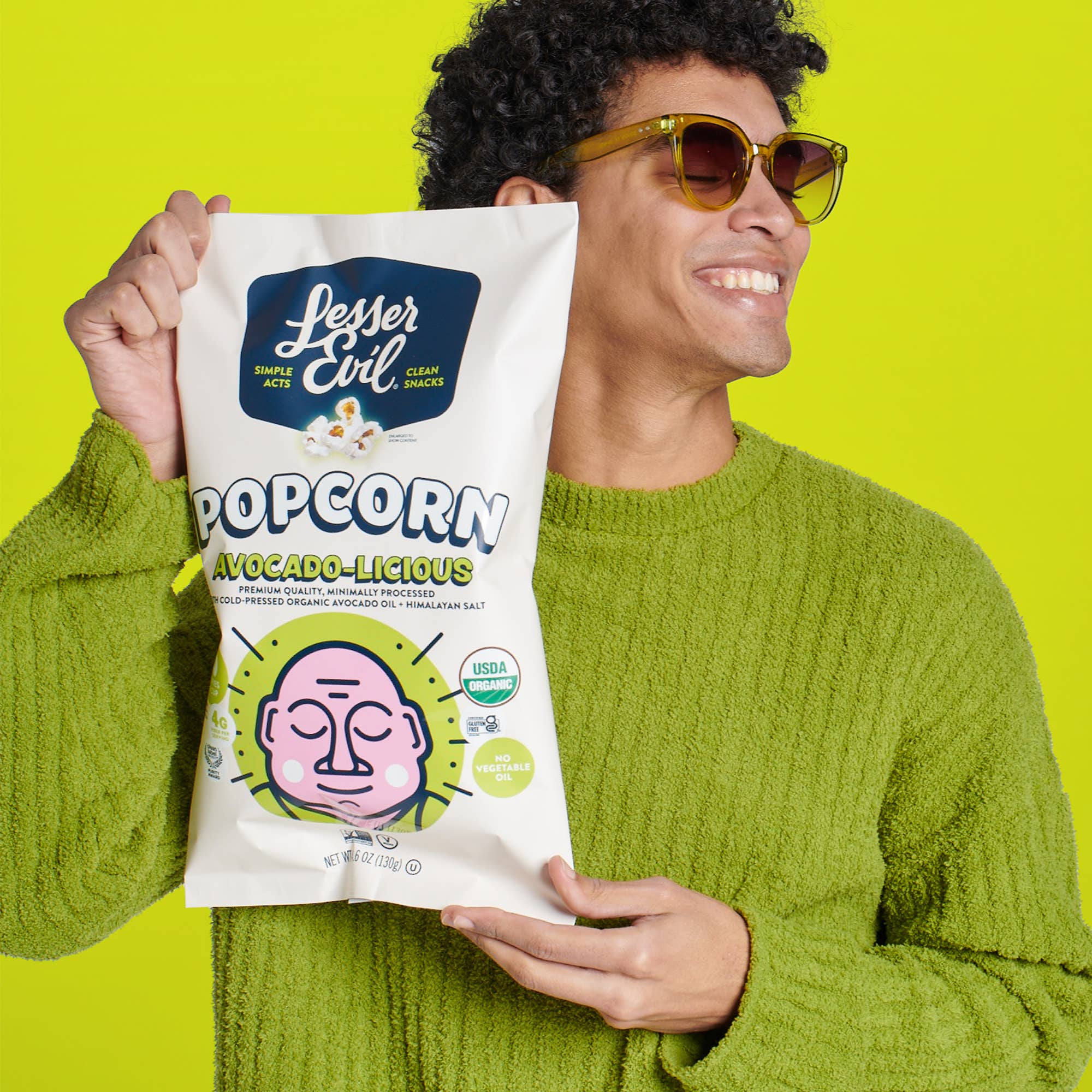 LesserEvil - Wholesale Popcorn - Organic Popcorn, Avocado-licious 4.6 oz2