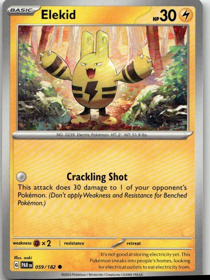 Pokémon SV04: Paradox Rift - Elekid #059/182 voor wholesale door Chronic Cards