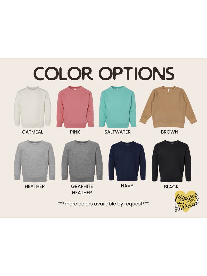 Ginger And Thread - Wholesale Sweatshirt - Kinderen - Op maat geborduurde peuter- en kindersweatshirts met logo merk3