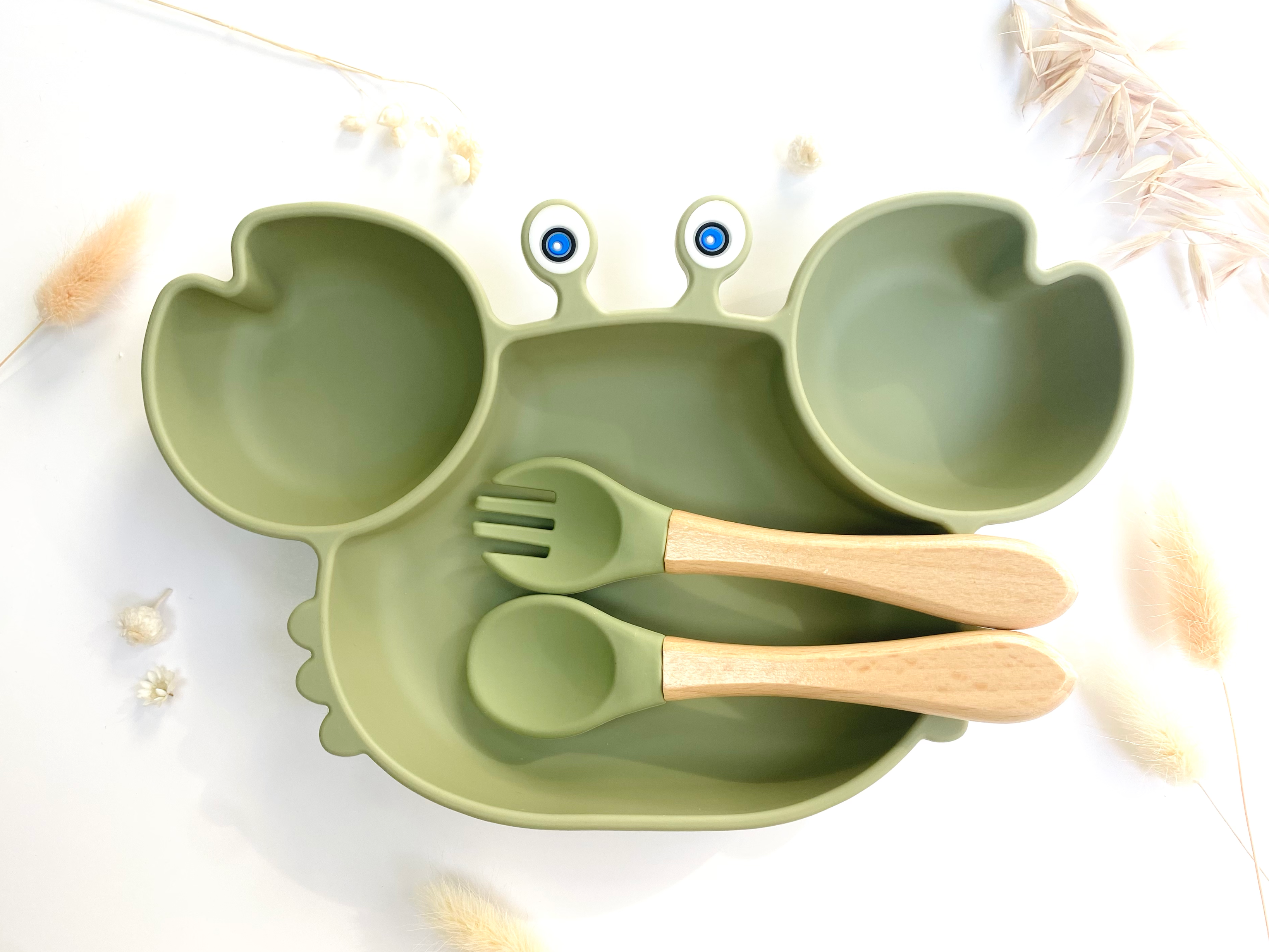 Les Petits Citrons - Wholesale Flatware Set - Kids & Baby - Crab-shaped meal set+cutlery for children4