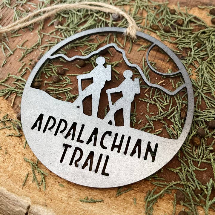Appalachian Trail Ornament Raw Steel Metal Ornament for wholesale by BE Creations & Designs, Inc.