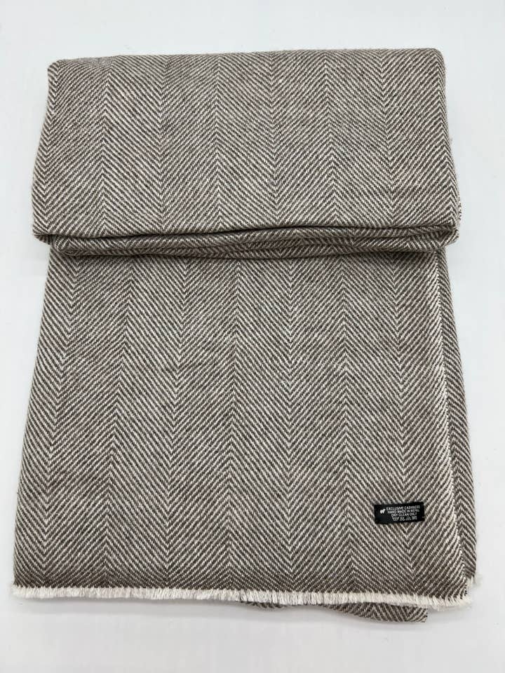 Brown Cashmere Throw Blanket for wholesale by NURBU INC.