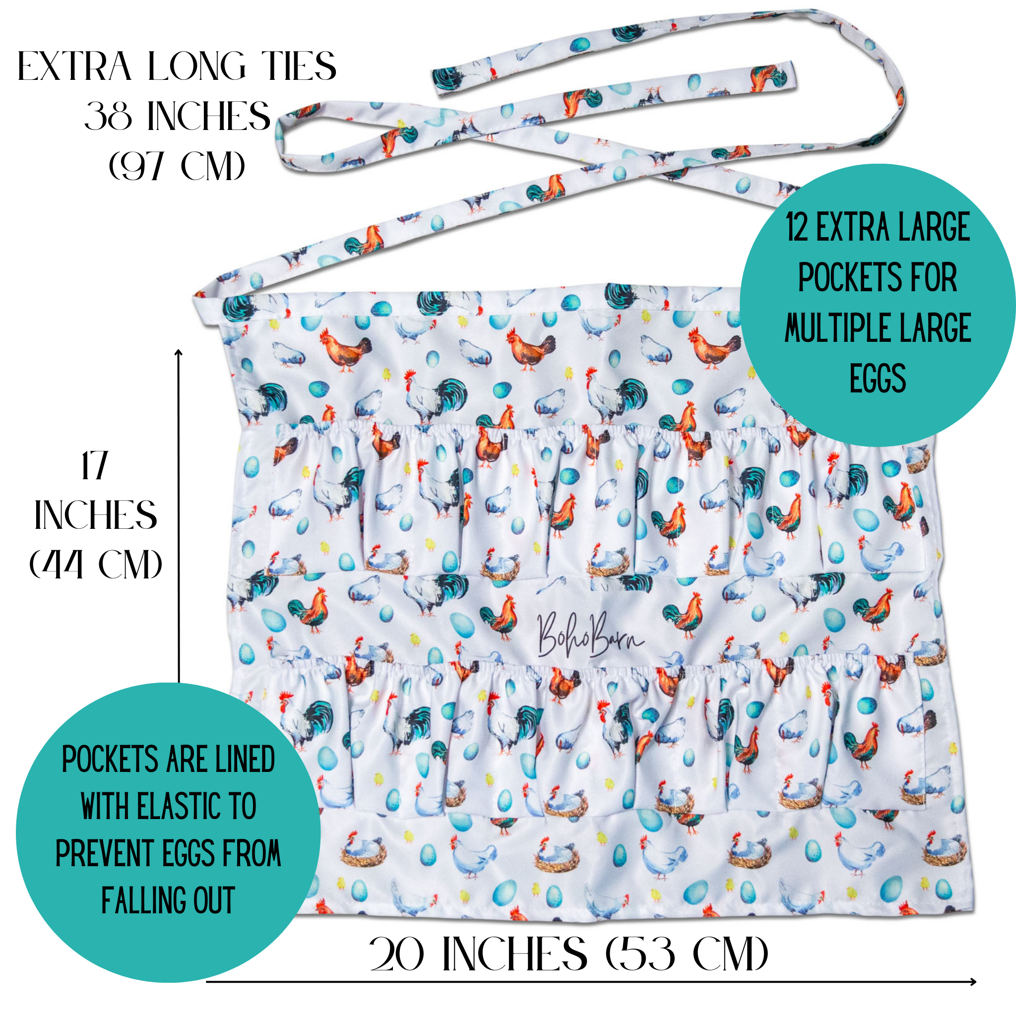 BohoBarn - Wholesale Apron - Apron for egg collecting, farm apron,2
