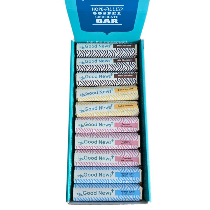 The Good News Chocolate – Engroshandel Chokoladebar – Den Gode Nyheders Evangelium Chokoladebar - 2 Kasser (100x barer)