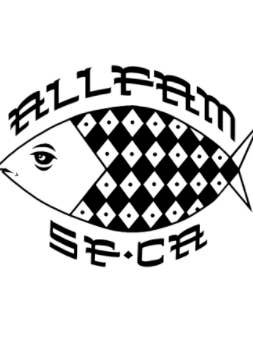 T-SHIRT AF GO FISH (BLK/BLK) ARTICLE EN SOLDE pour la vente par AllFamCo