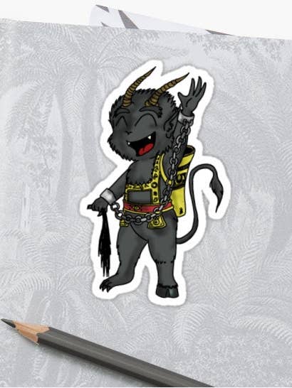 Vinyl Sticker - Krampus for wholesale by Misty Figs