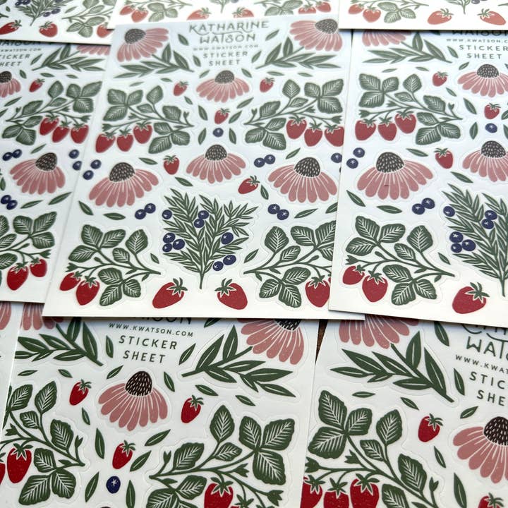 Katharine Watson – wholesale Sticker – Floral Sticker Sheet2