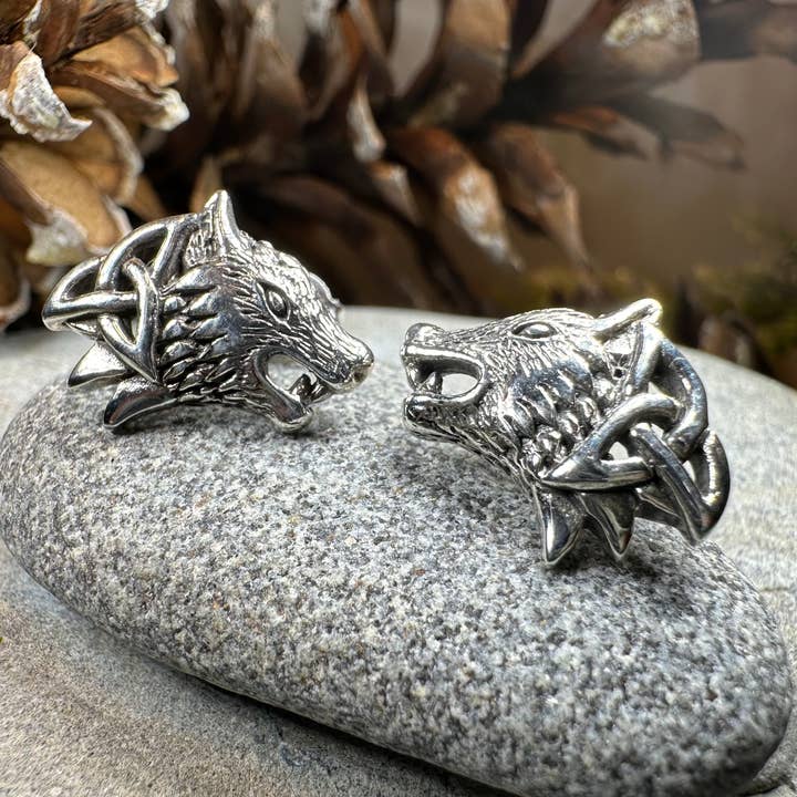 Annar Celtic Wolf Earrings for wholesale by Celtic Crystal Designs Jewelry & Gifts