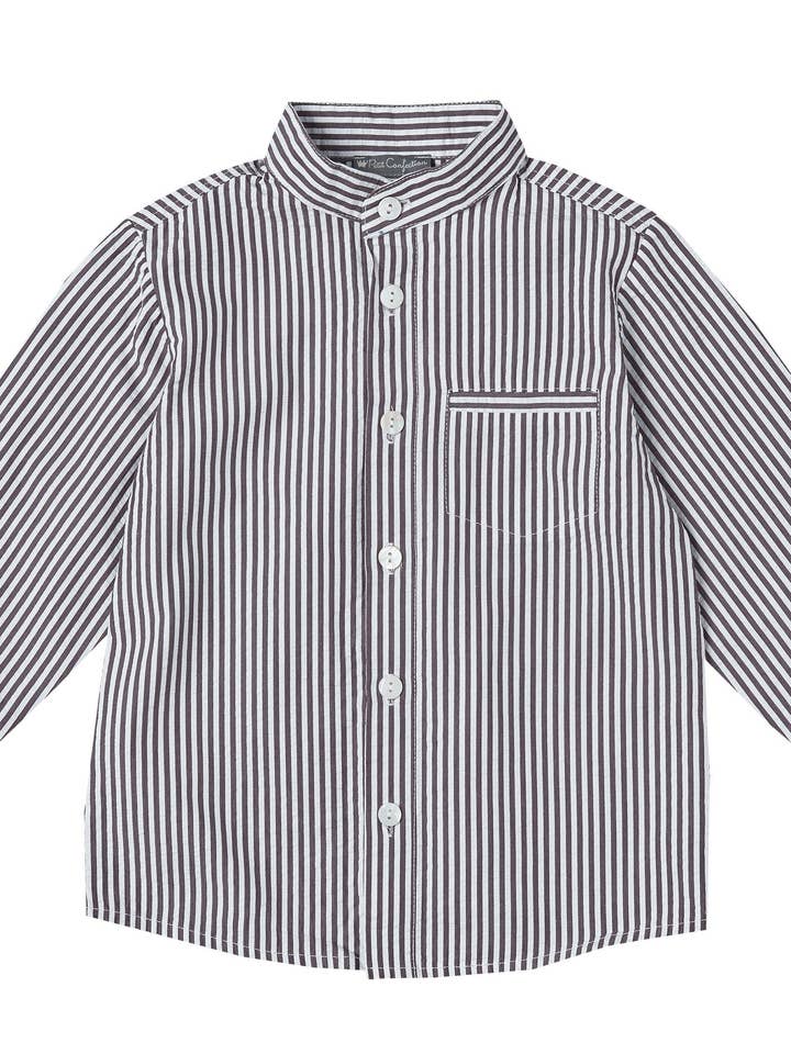 Camisa manga larga Seersucker para venta al por mayor de Petit Confection