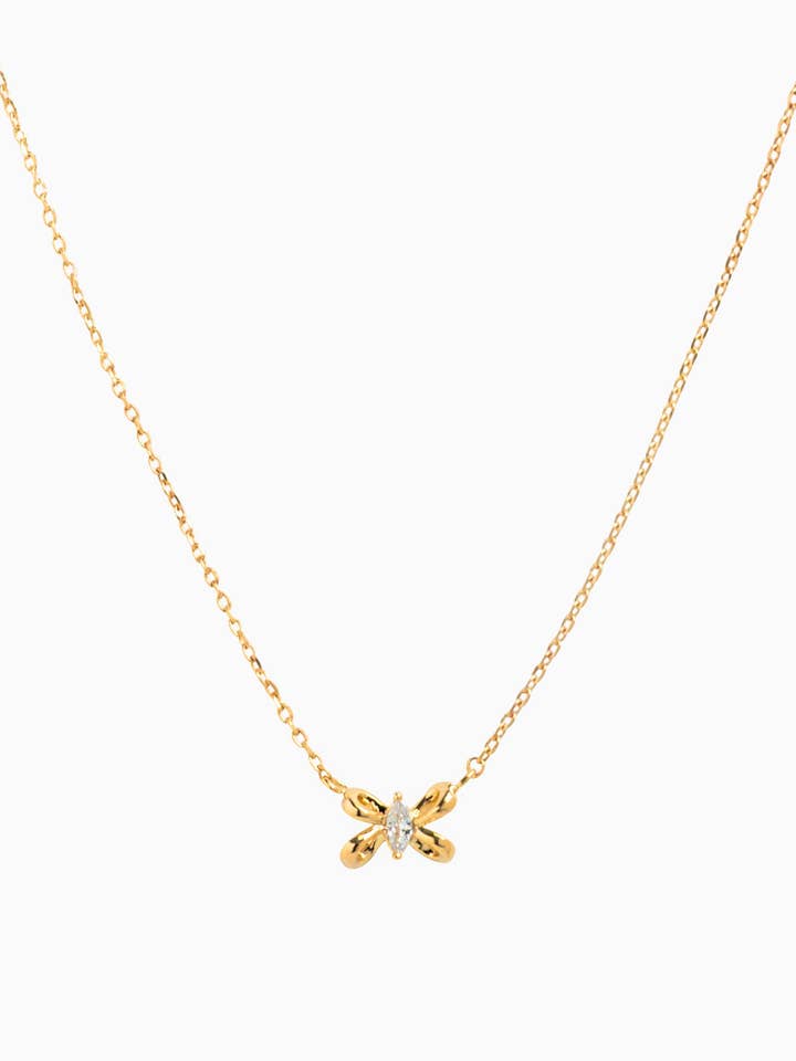 Bow with CZ Pendant Necklace for wholesale by Sessori
